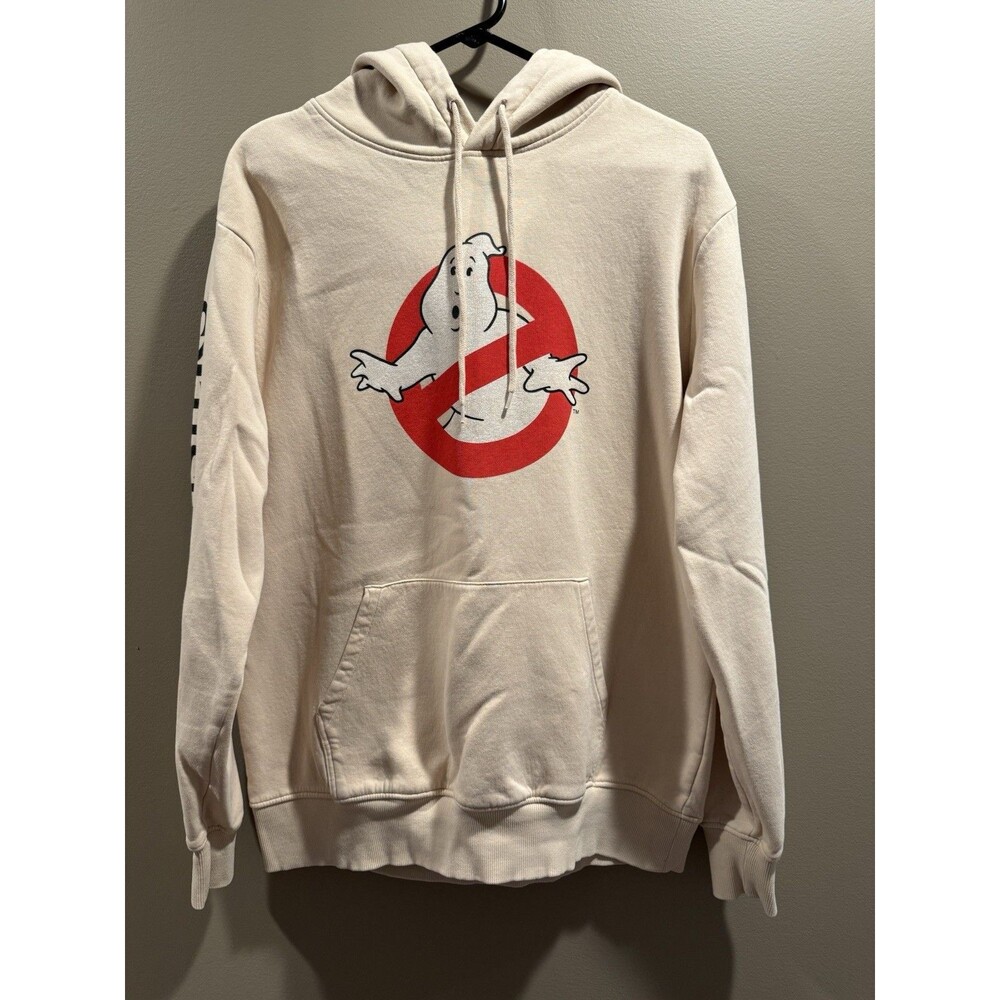 H&M Ghostbusters Hoodie Size Large Unisex Cream Colored